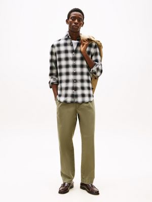 Regular Fit Shadow Check Brushed Shirt, Dark Sable