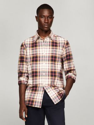 Regular Fit Plaid Flannel Shirt, Calico Multi