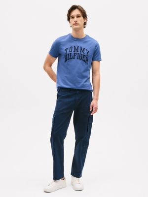 Block Letter Logo T-Shirt, Faded Indigo