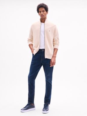 とみー Textured Stitch Zip Mockneck Cardigan | Tommy Hilfiger USA