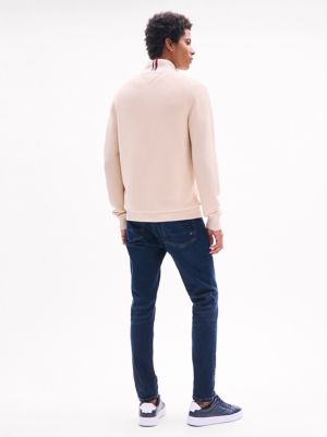 Textured Stitch Zip Mockneck Cardigan | Tommy Hilfiger