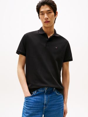 Regular Fit Cotton Polo, Black