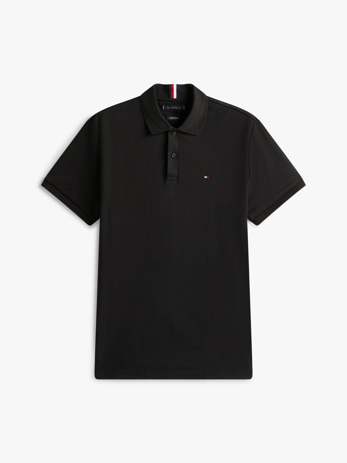 Regular Fit Smooth Cotton Polo — Black