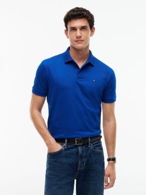 Regular Fit Smooth Cotton Polo, Anchor Blue