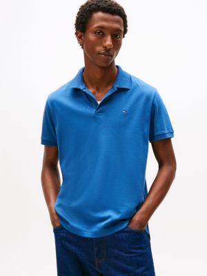 Regular Fit Smooth Cotton Polo, Fossil Blue