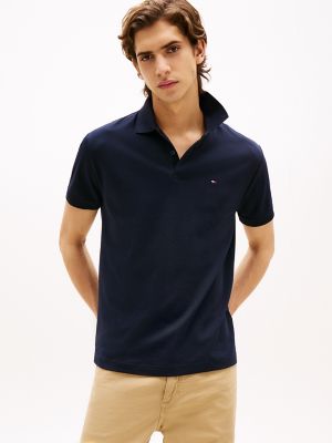 Regular Fit Cotton Polo, Navy
