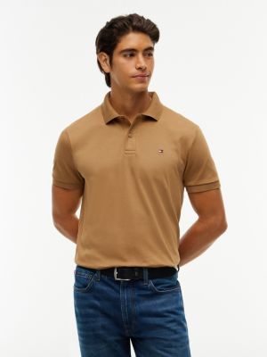 Regular Fit Smooth Cotton Polo, Timeless Tawny