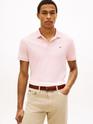Regular Fit Smooth Cotton Polo, Pink Shade