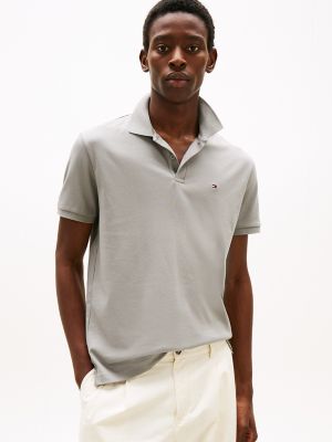 Regular Fit Cotton Polo, Hydrogen Grey