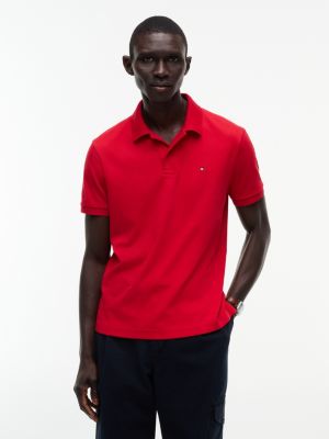 Regular Fit Smooth Cotton Polo, Medium Red