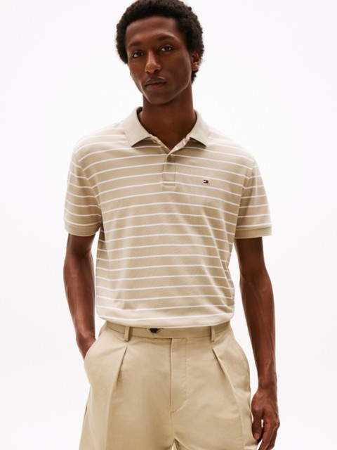 Мужские топы Tommy Hilfiger Regular Fit Stripe Cotton Polo
