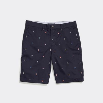 tommy hilfiger shorts with logo all over