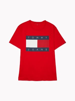Sensory Tommy Jeans T-Shirt, Blush Red