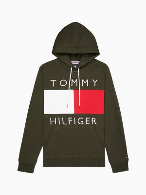 Tommy Hilfiger Women's Est. 1985 Pullover Hoodie (Medium, Cream