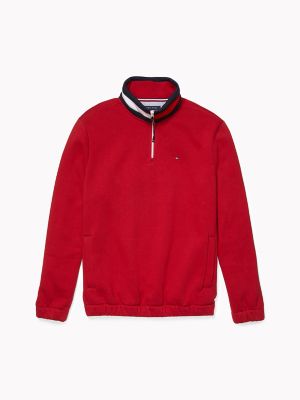 tommy hilfiger quarter zip fleece hoodie