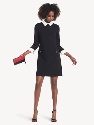 tommy hilfiger dress black and white