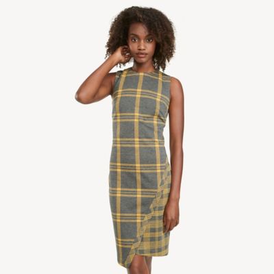 plaid shift dress