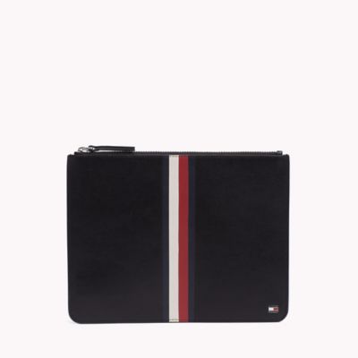 Signature Stripe Leather Pouch | Tommy 