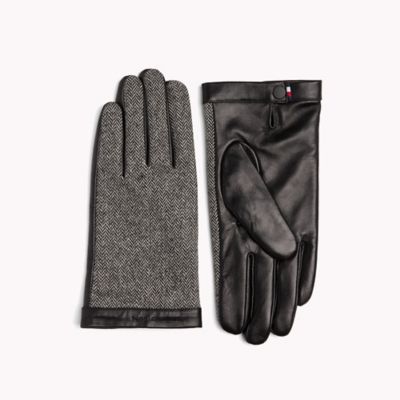 tommy hilfiger leather gloves