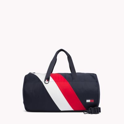 tommy hilfiger red duffle bag