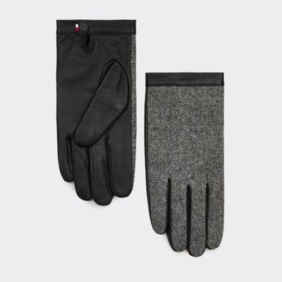 tommy hilfiger leather gloves