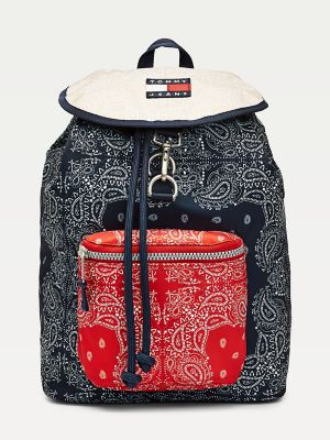 tommy hilfiger backpack red blue white