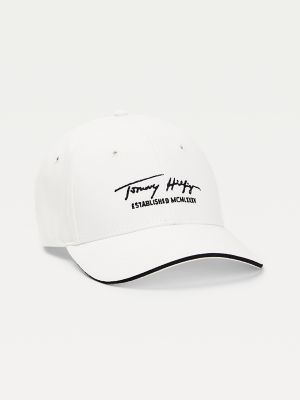 tommy hilfiger white baseball cap