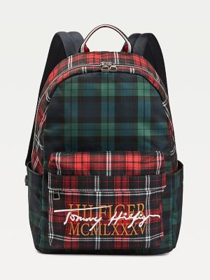 tommy hilfiger plaid backpack