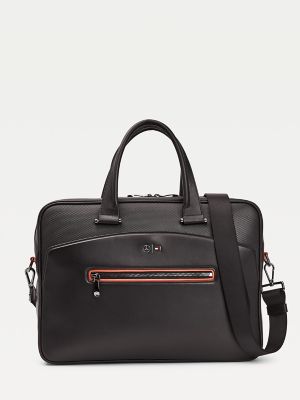 hugo boss leather messenger bag