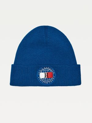 blue tommy hilfiger beanie