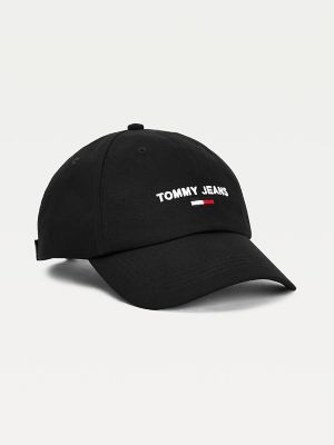 tommy hilfiger black baseball cap