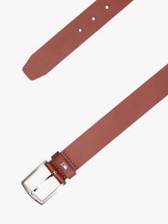 Flag Loop Leather Belt — Dark Tan 2
