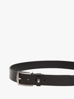 Flag Loop Leather Belt — Midnight 3