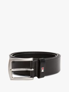 Flag Loop Leather Belt — Midnight 4