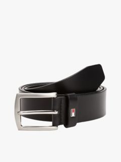 Flag Loop Leather Belt — Midnight 1