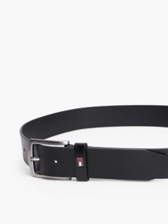 Flag Loop Leather Belt — Black 3