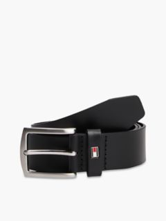 Flag Loop Leather Belt — Black 1