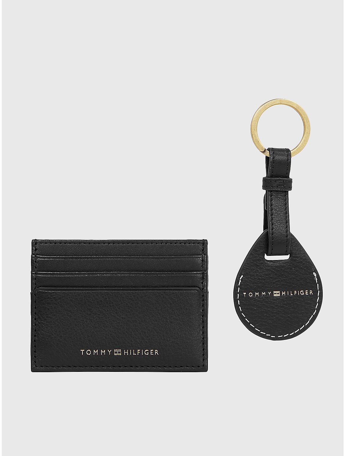Tommy Hilfiger Men's Airtag & Card Holder Gift Set - Black