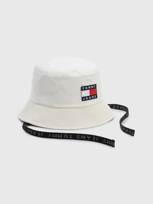 with Straps | TJ Tie Logo Tommy Bucket Hat Hilfiger