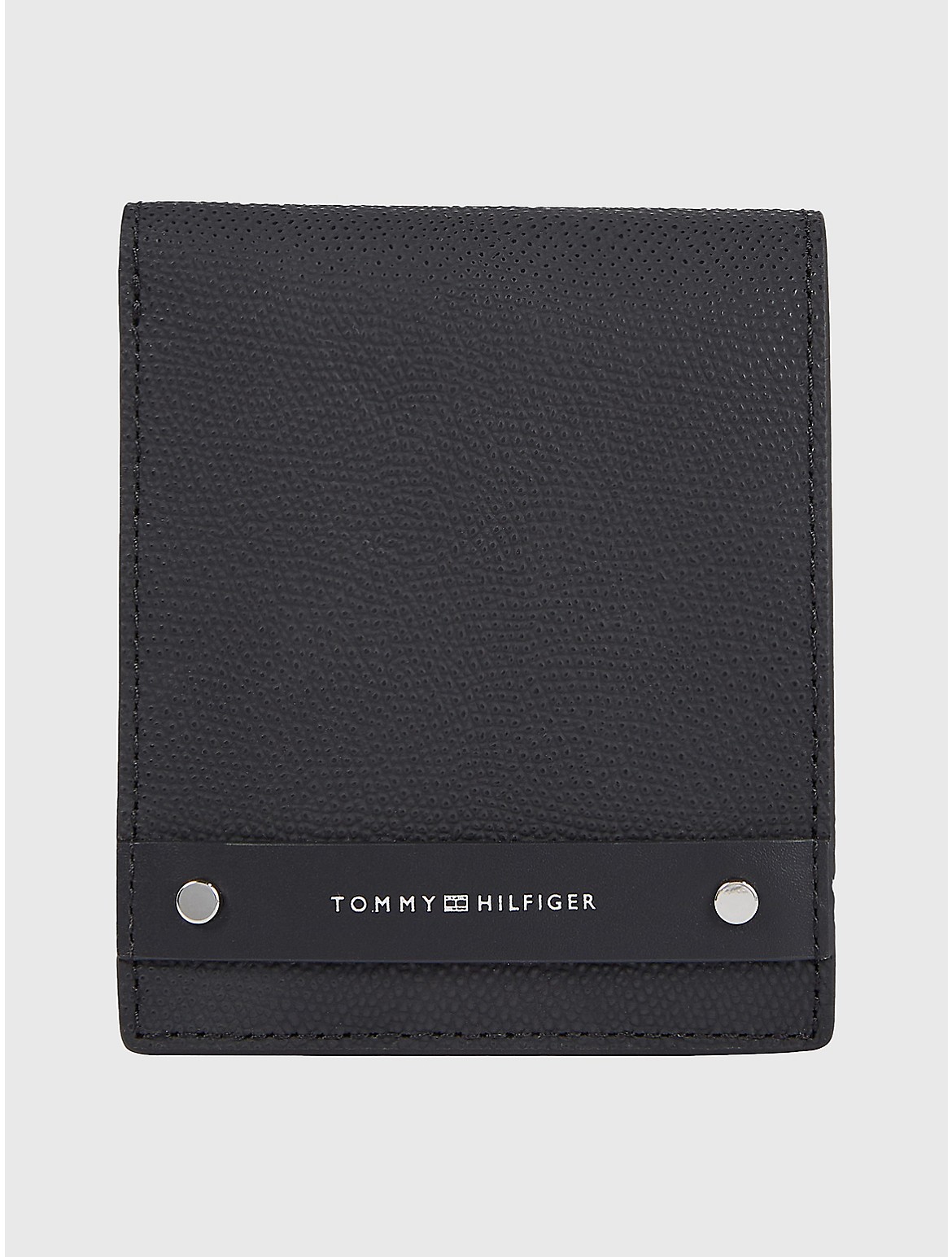 Tommy Hilfiger Men's TH Card Wallet with Coin Pocket - Black