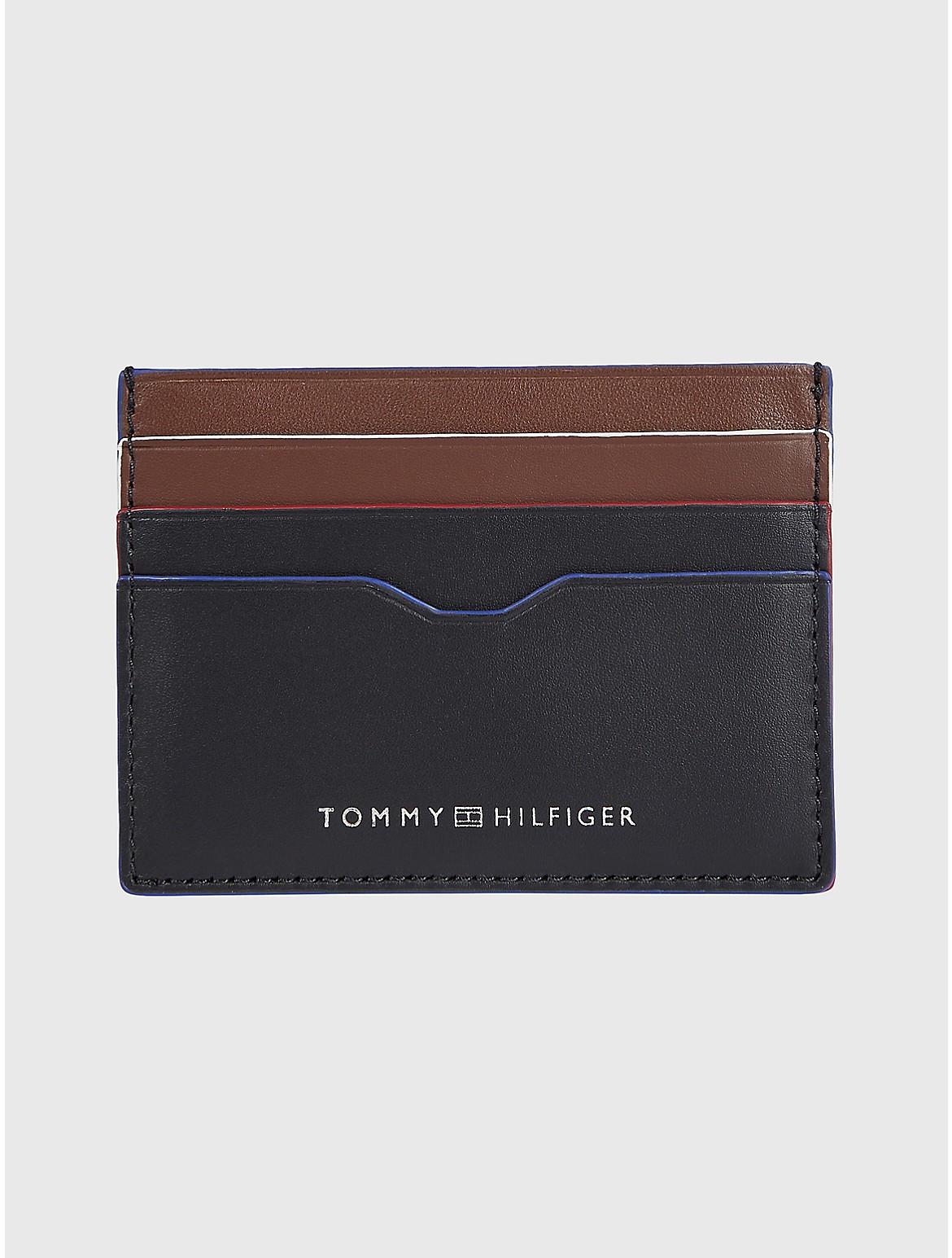 Tommy Hilfiger Men's Leather Card Holder - Black
