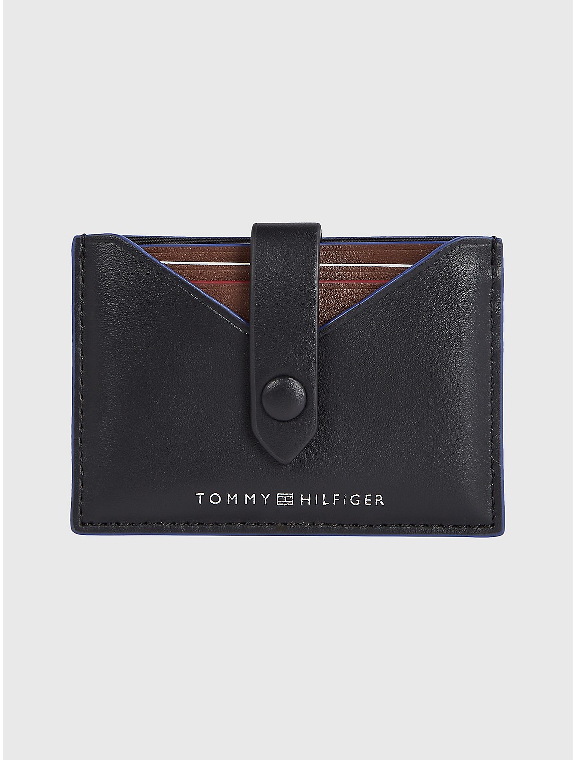 Tommy Hilfiger Men's Leather Card Wallet - Black