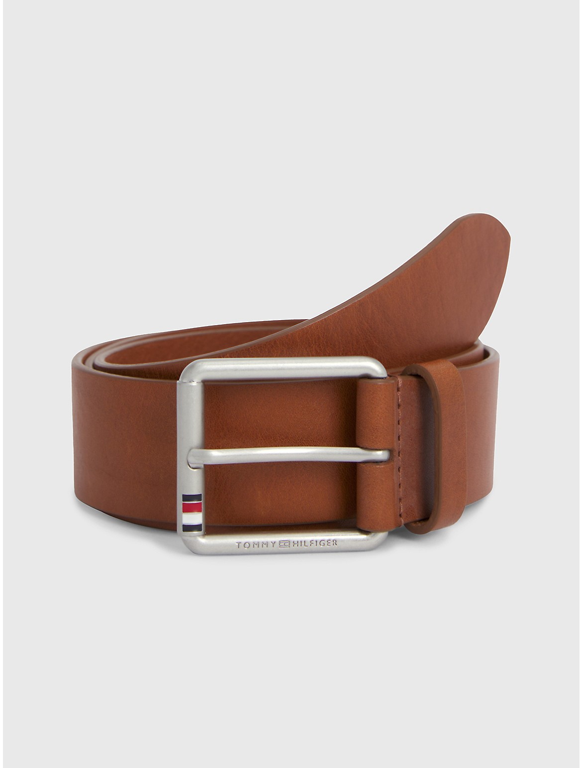 Tommy Hilfiger Men's Casual Leather Belt - Brown - 32