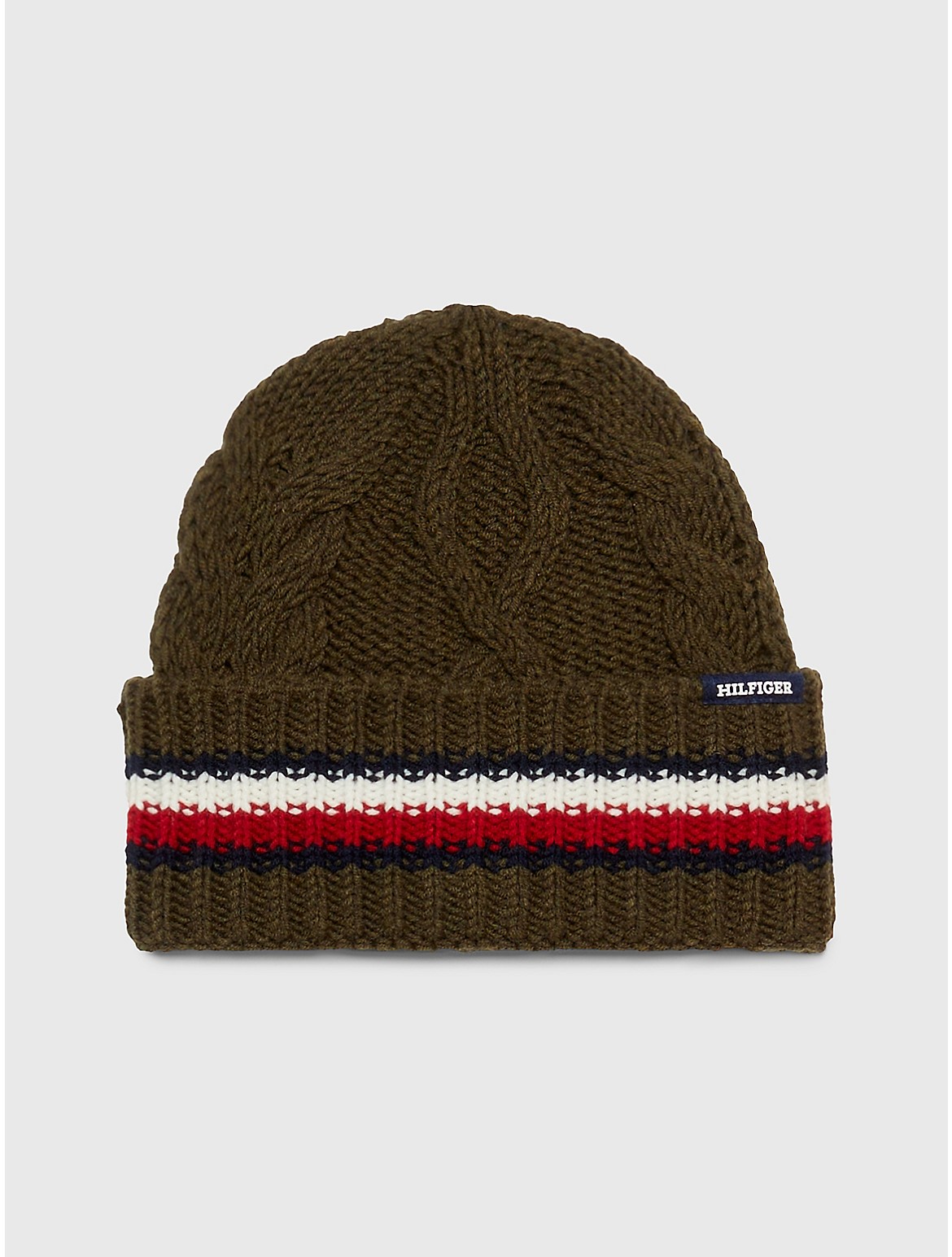 Tommy Hilfiger Men's Cable Knit Chunky Beanie - Green