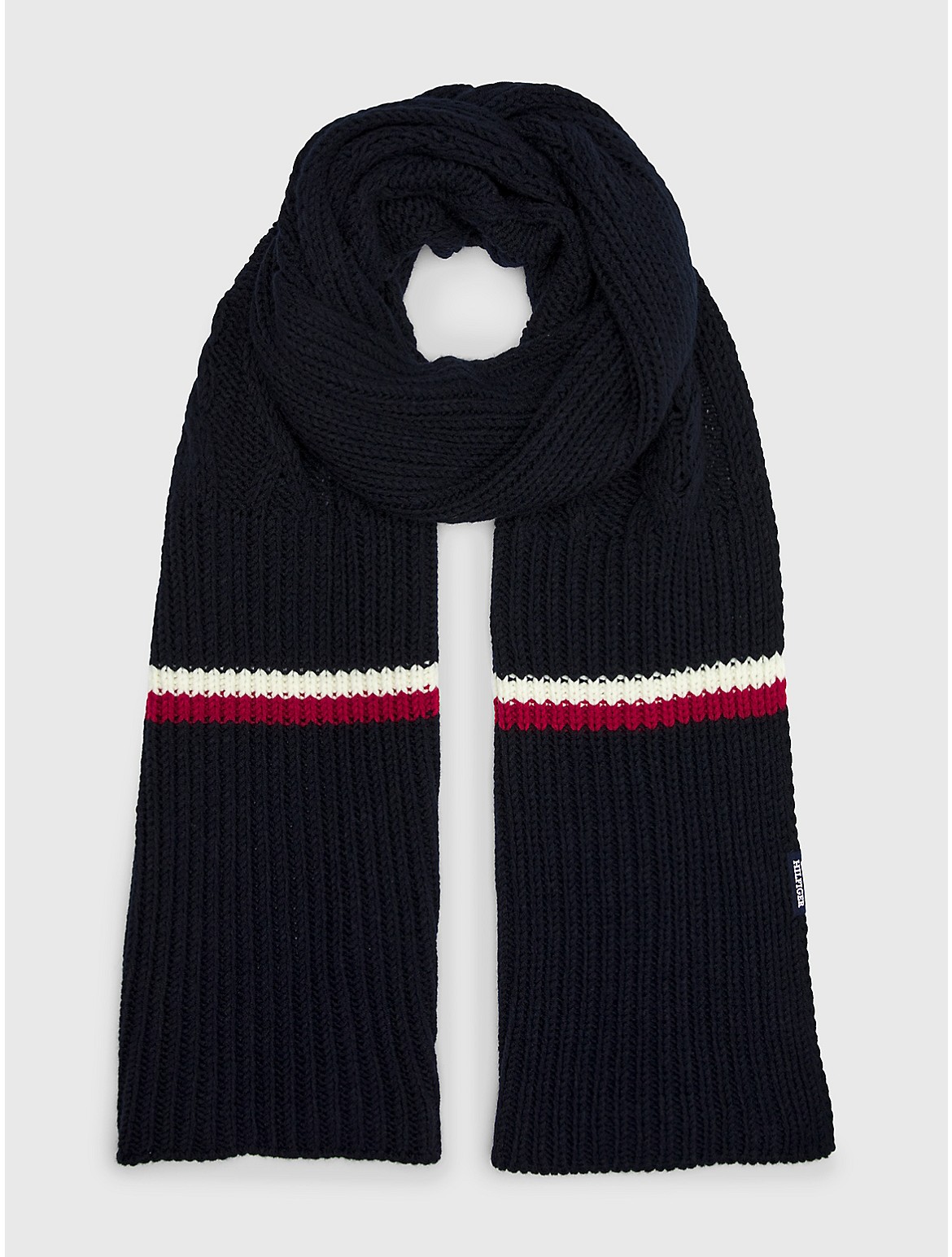 Tommy Hilfiger Men's Cable Knit Chunky Scarf - Blue