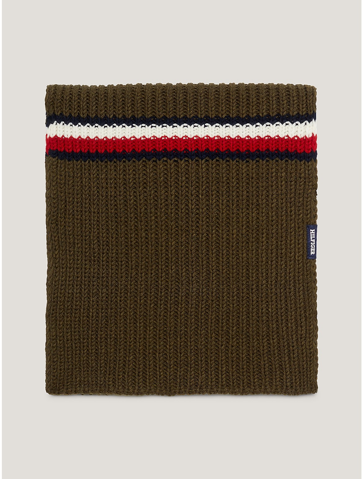 Tommy Hilfiger Cable Knit Chunky Scarf In Army Green
