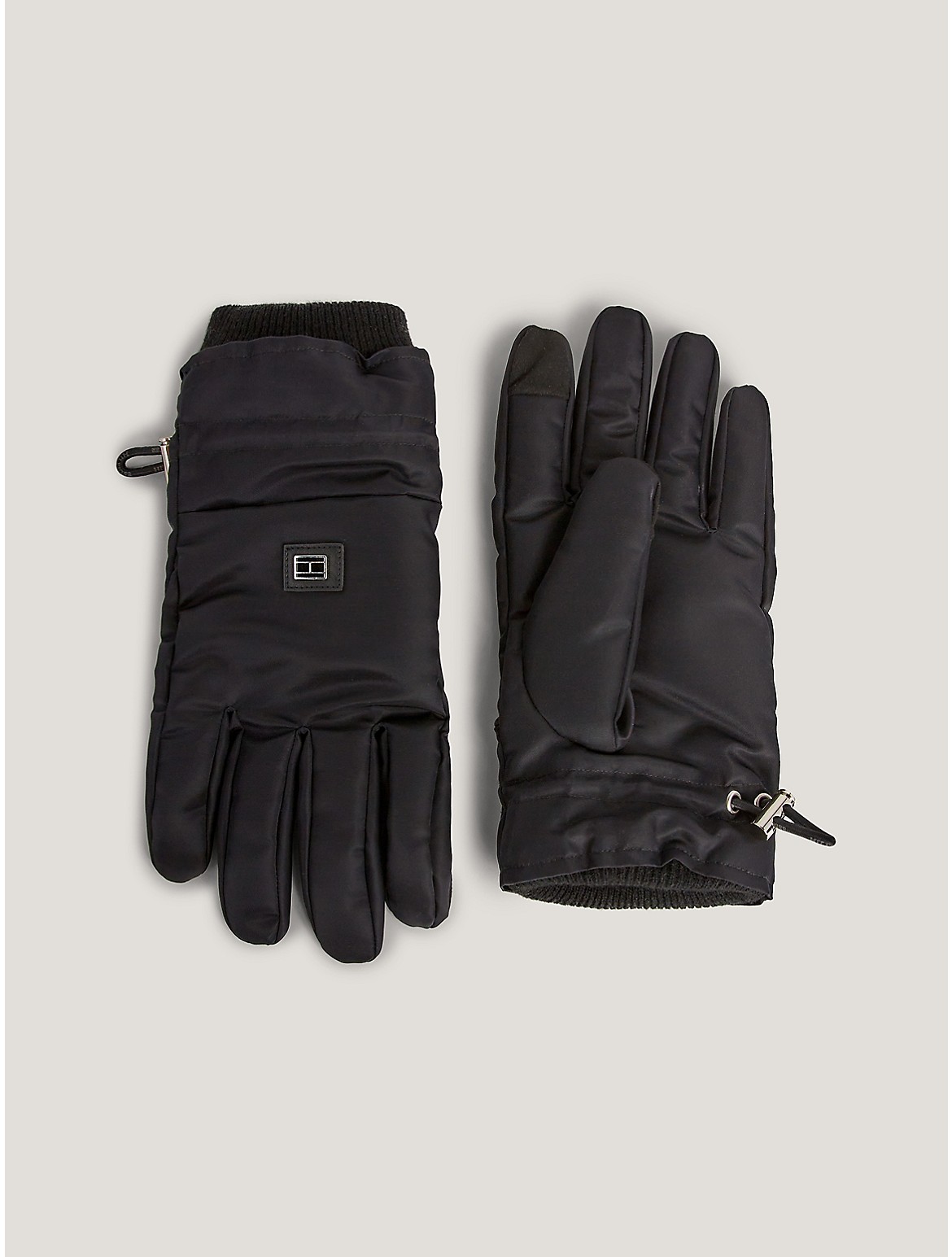 Tommy Hilfiger Men's Flag Logo Tech Gloves - Black