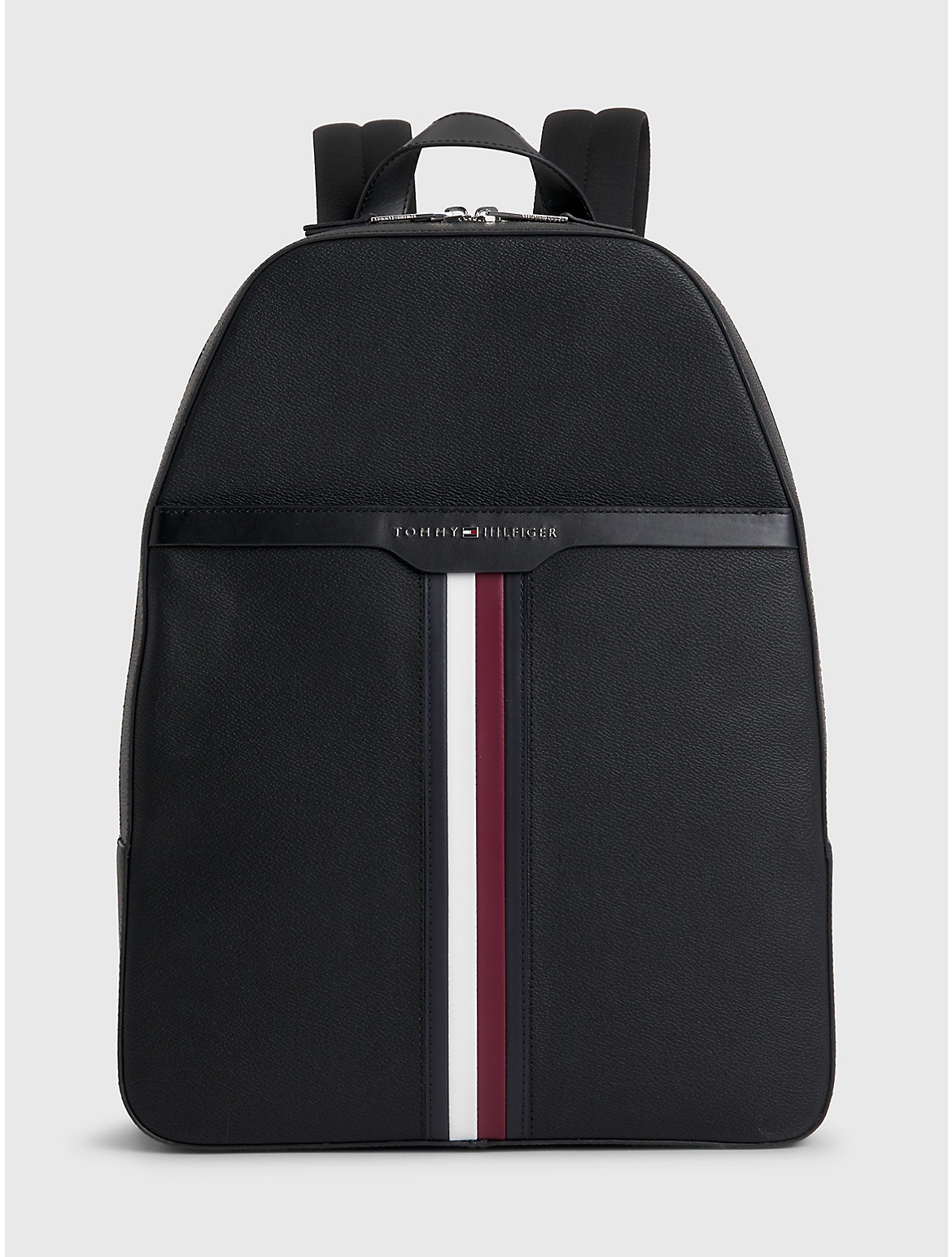 Tommy Hilfiger Men's Flag Stripe Logo Backpack - Black