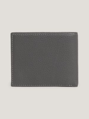 Tommy Logo Mini Card Wallet, Dark Grey