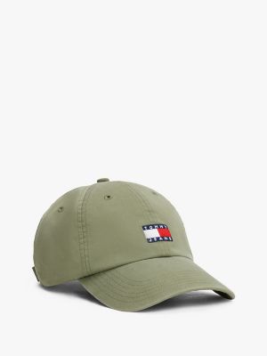 Tommy Jeans Badge Logo Baseball Cap, Aruba Green